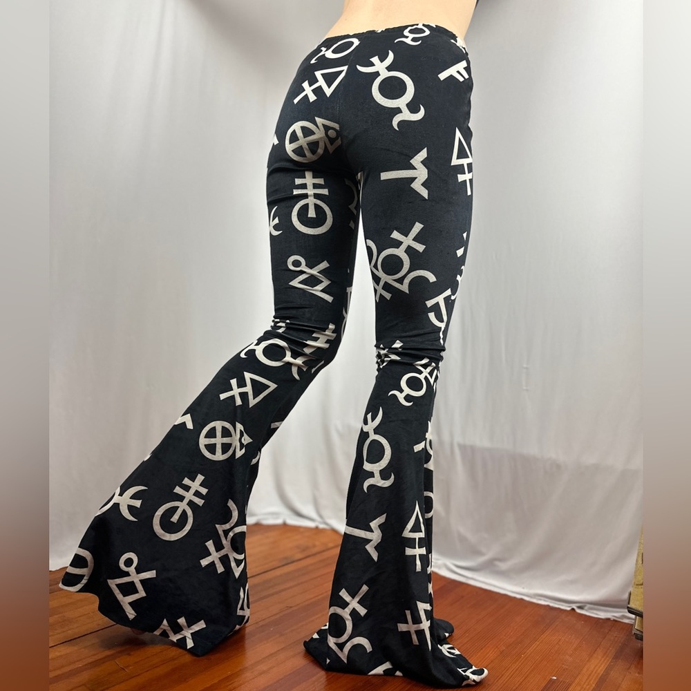 Symbolic bell bottoms flare pants Killstar goth gothic female symbol non-binary